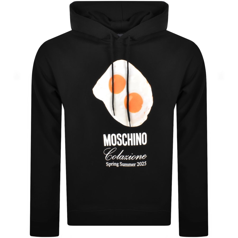 【関税込み】Moschino ブラック Eggs Print フーディ Moschino Eggs Print Hoodie Black | Mainline Menswear